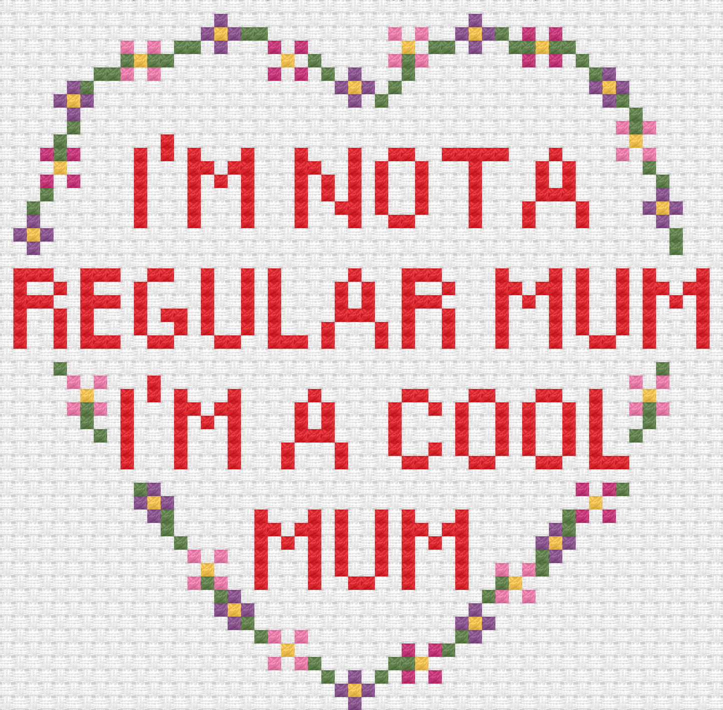Cool Mum Cross Stitch PDF Pattern Download