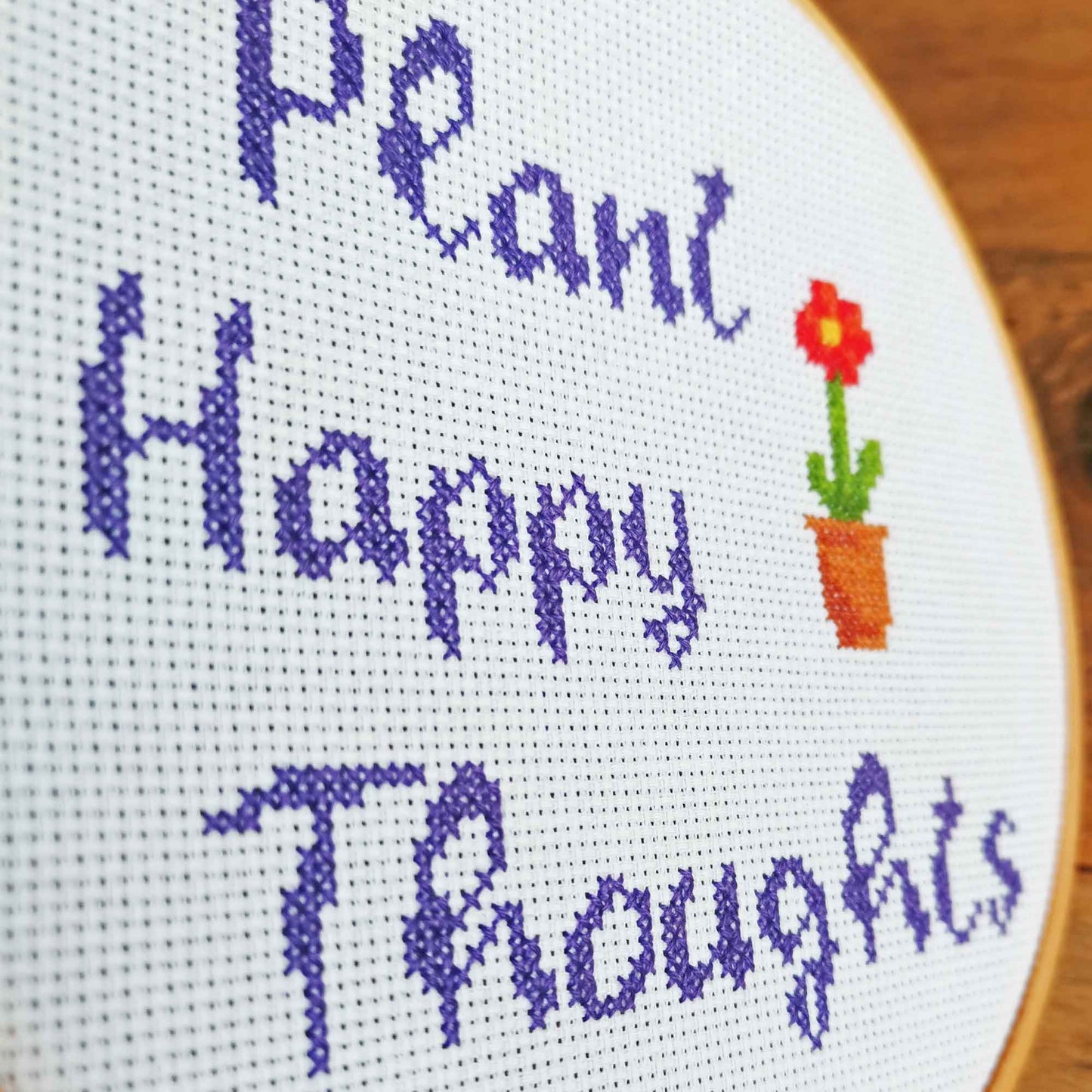 Plant Happy Thoughts Cross Stitch Pattern Download
