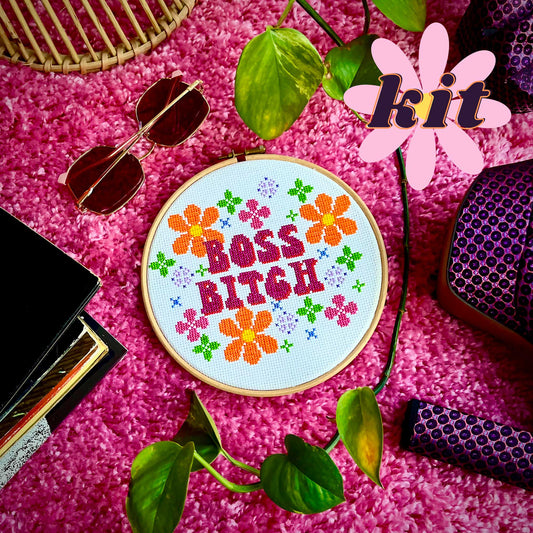 Boss Bitch Cross Stitch Kit