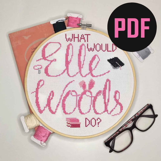 Elle Woods Cross Stitch PDF Pattern Download